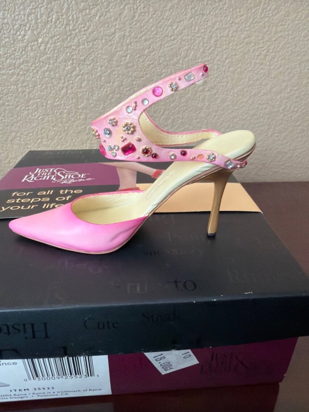 2004 Just the Right Shoe by Raine “Pink Poodle” Mini Shoe Figurine #25523 NEW - Picture 5 of 11